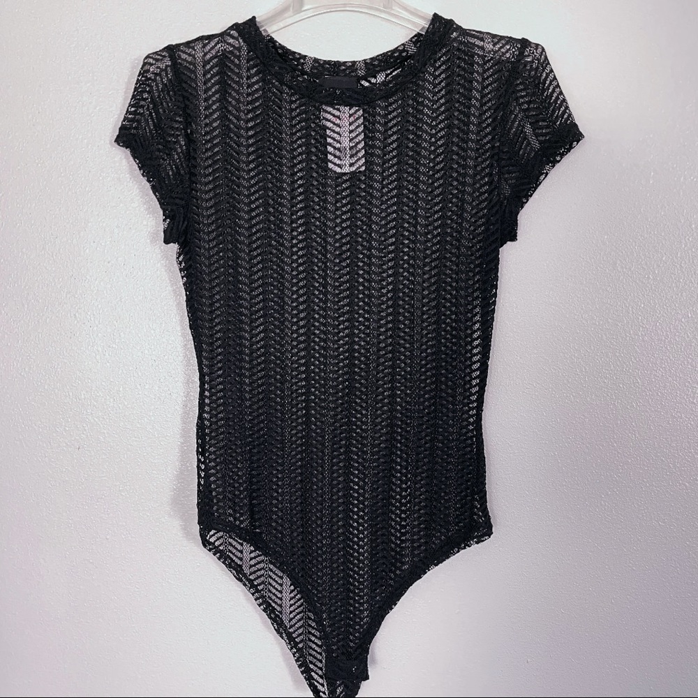 Day G NWT Black Mesh Bodysuit Size M
